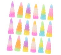 SHINEOFI 30piezas Cuerno de Unicornio para Accesorios de Horquillas para Pinzas de Resina Cabello DIY Accesorios de Unicornio para Niñas para Manualidades de Fiesta y Cosplay