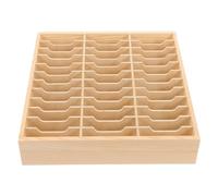 SHINEOFI 36 Grid Wooden Cell Phone Holder Desktop Organizer Storage Box Mobile Phone Management Organizer Rack for Classroom