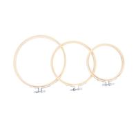 SHINEOFI 3piezas Bastidor Bordado Bambú De Aros Redondos Para Bordar Diy Accesorios Kit Principiantes