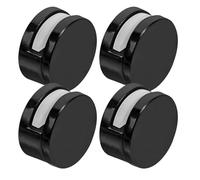 SHINEOFI 4 Clips de Espejo para Espejo sin Marco, Abrazadera de Soporte de Vidrio, Aleación de Zinc, Negro, 4piezas, Ajuste de Grosor, para Baño y Ducha
