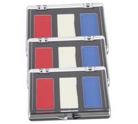 SHINEOFI 4 Juegos Pinturas Pintura De Cara Azul Kit De Pintura Facial Body Painting Maquillaje Facial Pintura De Cara Y Cuerpo Pintura De La Cara De La Nacional 3 Piezas X 4