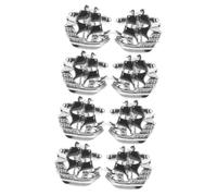SHINEOFI 4 Pares Gemelos De Modelismo De Brazalete Matraz Corbata Azul Marino Pernos Prisioneros De La Decoración De La Ropa Tachuelas Paraca El Alfabeto De La Camisa Broche Cobre