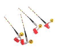 SHINEOFI 4 Piezas Alarma Flotante para Piscina con Luz LED y Clip para Pesca en Orilla, Indicador Electrónico Sensible Compatible con Cañas y Válvulas Flotantes de Plástico y Metal