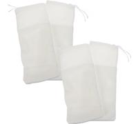SHINEOFI 4 Piezas Bolsas de Filtro de Algodón para Acuario, Poliéster | Material Filtrante para Pecera, Sistemas Wet Dry, Reduce Residuos Orgánicos y Exceso de Comida