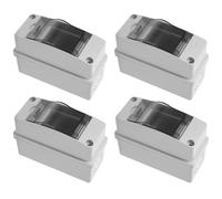 SHINEOFI 4 Piezas Caja de Protección de Distribución Eléctrica con Cubierta Transparente Ip65, Carcasa Abs y Pc, Doble Gestión de Energía para Vehículos Eléctricos y Dispositivos Auxiliares