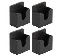 SHINEOFI 4 Piezas Clip para Micrófono Cb Adhesivo de Pvc Negro Soporte para Colgar Micrófono de Radio Portátil en Interiores de Coche y Exteriores