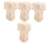SHINEOFI 4 Piezas de Muebles de Madera sólida Extensores Patas para Muebles Almohadillas para Patas de Muebles Cuadrado Comida Patas de los Muebles Patas de la Silla Pata de Mueble