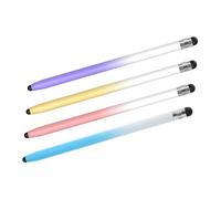 SHINEOFI 4 Piezas Lápices Capacitivos para Pantallas Táctiles con Punta de Silicona de Doble Alta Precisión para Teléfonos y Tabletas Diseño Ergonómico y Colores Degradados Blanco Rosa