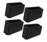 SHINEOFI 4 Piezas Patas de Escalera Antideslizantes de Goma Protectores Telescópicos para Evitar Daños Distribución de Presión y Seguridad Eléctrica para Uso Interiores y Exteriores