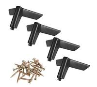 SHINEOFI 4 Piezas Patas del Sofá Soporte De La Pata del Gabinete Patas De Los Muebles Acero Pies De Muebles Niveladores Sofa Reemplazo Black Hierro Refinado De Alta Resistencia