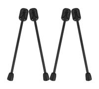 SHINEOFI 4 Piezas Patas Metálicas Plegables, Negras, 40 CM | Hierro Fundido, Base Plana Antideslizante, Almacenamiento Plegable, para Armario, Banco y Oficina
