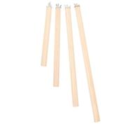 SHINEOFI 4 Piezas Perchas para Pájaros de Madera Tornillos, Accesorios Seguros para Jaulas de Aves, Varillas Ergonómicas para Periquitos y Loros en Jaula