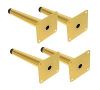 SHINEOFI 4 Piezas Pies De Muebles Reemplazo Bisel Sofá Pata Deber Extensores Trapezoidal Chair Cónico Angular Industrial Pesado Comida Planchar Dorado