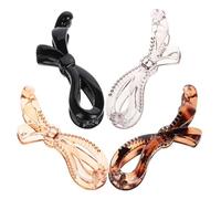 SHINEOFI 4 Piezas Pinzas de Plátano Clásicas y Elegantes para Mujer, Accesorios Cabello de Plástico Portátiles, Adecuadas para Coletas y Peinados Variados