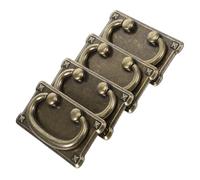 SHINEOFI 4 piezas Tiradores Cuadrados Aleación de Zinc con Diseño Retro Antiguo para Muebles Pomos Únicos para Armarios de Cocina y Tiradores Clásicos para Puertas y Gabinetes Cómodos y
