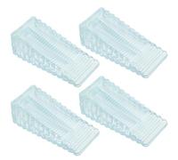 SHINEOFI 4 Topes de Puerta de Goma Antideslizantes Transparentes Tamaño Mediano Paquete de 4 Unidades Cuñas para Parte Inferior de Puerta Protección contra Cierres Bruscos para Uso