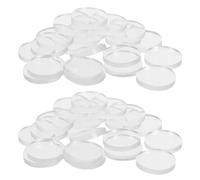 SHINEOFI 40 Almohadillas Antideslizantes Transparentes para Mesa de Vidrio, No Adhesivas, 25 Mm X 3 Mm, Almohadillas de Goma para Espaciadores y Parachoques de Encimera, Protección