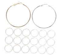 SHINEOFI 40 Aros De Metal Circulares Anchos Con Cadena Bonitos Colgantes Redondos Planos