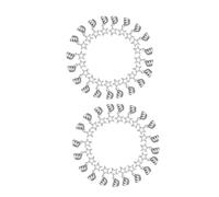 SHINEOFI 40 Piezas Hair For Women Hollow Star Dreadlocks Braid Rings Adjustable Braiding Charms For Daily Music Festivals