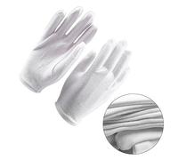 SHINEOFI 4par Guantes Blancos De Algodón Guantes De Trabajo Ligeros y Elásticos Protección Segura Para