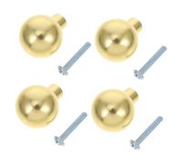 SHINEOFI 4piezas Armario Hogar Tiradores Redondos De Bola Pomos Dorados Para Muebles De Cocina Tiradores Decorativos Dorados Para Dormitorio Herrajes Para Armarios De Cocina Tirador