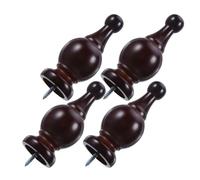 SHINEOFI 4piezas Cabezales de Corte de Romano Tapas Decorativas para Barra de Cortina de Extremos de Madera para Ventana Dormitorio o Sala de Estar