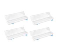 SHINEOFI 4piezas Cajas Transparentes Organizadoras Cajita De Almacenamiento De Tizas De Agua y Pinceles De Caligrafía Suministros De Arte