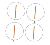 SHINEOFI 4piezas Esqueleto De Abanico Redondo Marco Para Hacer Abanicos Kit Para Manualidades Diy Fiestas Hanfu Decoración Del Hogar Mango Corto Material Metalico
