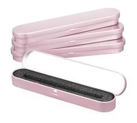 SHINEOFI 4piezas Estuche para Lápices de Metal Rectangular Color Unidades Protector Portátil para Bolígrafos para Uso Escritorio o Escuela