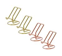 SHINEOFI 4Piezas Soporte Móvil Multifuncional de Metal para Teléfono y Tableta Diseño Elegante y Compacto para Mesa Decoración y Exhibición de Fotos Rosa Dorado