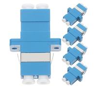 SHINEOFI 5 Piezas Adaptador de Fibra Óptica LC Dúplex Conector de Parche LC, Material Plástico, Compatible Redes de Fibra y Centros de Datos, Alta Velocidad de Transferencia