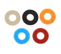 SHINEOFI 5 Piezas Anillo de Control para Joystick de Anillos de Protección para Resistentes y Flexibles Colores Vibrantes Rojo Azul Naranja Gris Negro