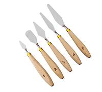 SHINEOFI 5 Piezas Cuchillo De Acero Inoxidable Artistas Paleta Diario De Dieta Escobilla De Goma Raspador De Artista Metálica De Arte Pintura