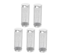SHINEOFI 5 Piezas Protector Malla Acero Inoxidable para Filtro Acuario Cilindro Cobertura Entrada Tanque Peces y Camarones Resistente y Segura