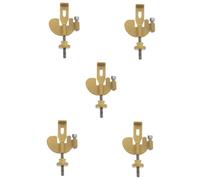 SHINEOFI 5 Piezas Tope de puerta detener pestillo topes de puerta cerradura portátil portable door lock cerradura de puerta para el hogar cerradura de puerta para dormitorio acero Golden