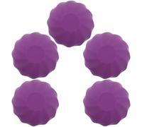 SHINEOFI 5 Piezas Tubos de Brillo Labial Rellenable Tapa Redonda de Plástico Púrpura y Protección Directa para Bálsamo Labial Casero en DIY
