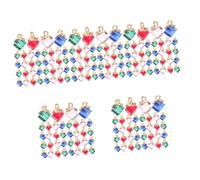 SHINEOFI 5 Series Colgante De Cristal Dijes De De Imitación Cristales Collar Cuentas Pendientes Colgante Cuarzo Turquesa Dijes De Letras 40 piezas x 5