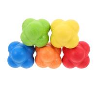 SHINEOFI 5 Unidades Pelota de Reacción Hexagonal de TPR para Entrenamiento de Coordinación Corporal y Agilidad, Mejora Velocidad de Reflejos para Atletas Profesionales y Competiciones