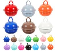 SHINEOFI 50 Piezas Cascabeles Colgantes DIY Campanas de Pulsera de Hierro 22mm, Color Spray Paint, Pequeños y Ligeros, para Manualidades, Adornos de Navidad y Accesorios de Color Aleatorio