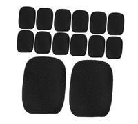 SHINEOFI 50 Piezas Fundas de Espuma para Micrófono Mini Protector Antiviento de Alta Densidad Reducción de Ruido para Micrófonos de Solapa y Auriculares Negro