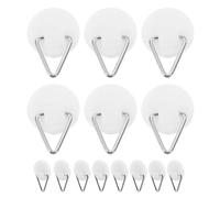 SHINEOFI 50 Piezas Ganchos para Cuadros de Pared, Colgadores de Marcos de Fotos, Autoadhesivos, Plata, Pp y Hierro, sin Marcas Visibles, para Colgar Fotos y Adornos en Pared y Hogar