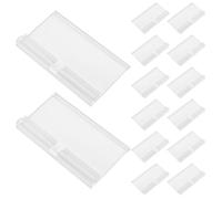 SHINEOFI 50 Portaetiquetas Transparentes de Plástico para Exhibición de Precios en Supermercados Soportes Colgantes para Estantes de Alambre Indicadores de Precio 75X42 CM para Tiendas