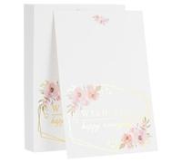 SHINEOFI 50 Tarjetas de Felicitación Acuarela Detalles Dorados, Tamaño Pequeño, Cartulina, para Cumpleaños, Bodas y Agradecimientos, Incluye Tarjetas de Notas en Blanco para Mensajes