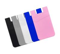 SHINEOFI 5piezas Tarjetero para Teléfono Móvil De Doble Fundas Traseras Adhesivas para Smartphone Fundas para Tarjetas para Guardar Tarjetas Billetera De Teléfono