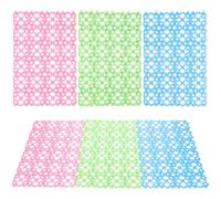 SHINEOFI 6 Alfombrillas de Plástico Diseño de Agujeros para Jaulas de Conejillos y Chinchillas, Tapetes Resistentes Que No Dañan la Piel, Ideales para Sala y Cocina