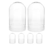 SHINEOFI 6 Bolas Transparentes de Plástico Pet con Tapa de Rosca, Resistentes Diseño Arqueado para Manualidades y Adornos Navideños Festivos