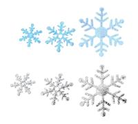 SHINEOFI 6 Bolsas de Confeti de Copos de Nieve Navideños de Poliéster para Decoración de Fiestas, Diseño Delicado y Colores Brillantes, Adecuado para Carnaval y Cafeterías