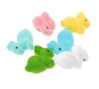 SHINEOFI 6 Figuras de Conejo de Espuma para Adorno de Pascua, Adorno Adorable para Mesa y Fiesta Infantil