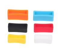 SHINEOFI 6 Piezas Anillos de Seguridad para Correa de Reloj de Silicona Juego de Rojo Negro Naranja Azul Sujetadores Flexibles y Duraderos para Correas de Reloj Compatible con