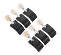 SHINEOFI 6 Piezas Clip de Bloqueo Externo de Nylon Negro para Bastones de Trekking Tornillos y Tuerca, Accesorio Portátil para Estabilidad Mejorada en Senderismo y Montañismo